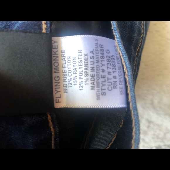 FLYING MONKEY mid rise flare jeans - Picture 3 of 8